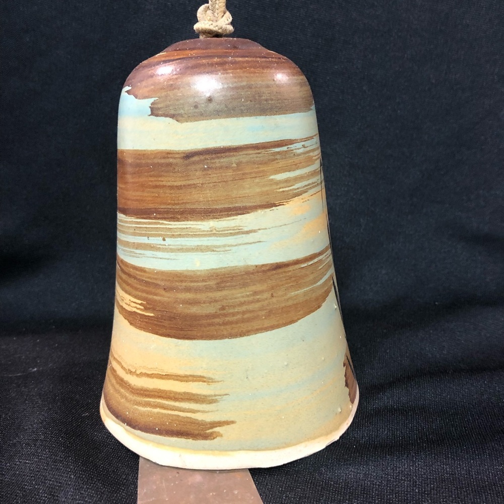 Vintage 1973 Pacific Stoneware Wind Chime Bell - Hand Painted - Collectible - Picture 6 of 13